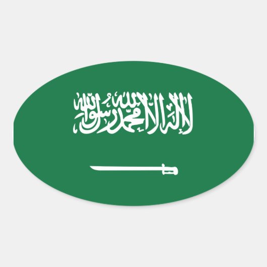 Sticker ovale Drapeau Arabie Saoudite (Devant)
