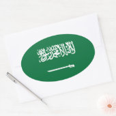 Sticker ovale Drapeau Arabie Saoudite (Enveloppe)