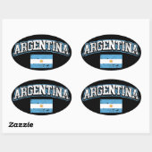 Sticker Ovale Drapeau Argentine (Feuille)