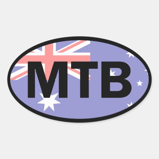 Sticker Ovale Drapeau Australie VTT (Devant)
