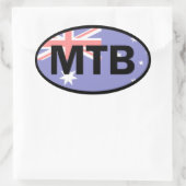 Sticker Ovale Drapeau Australie VTT (Sac)