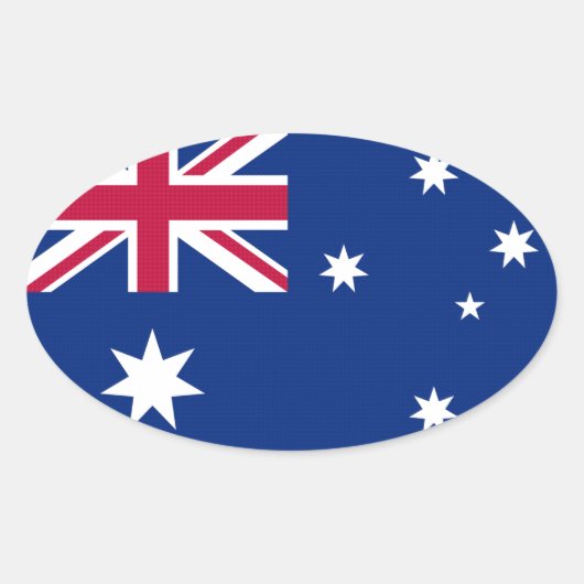 Sticker Ovale Drapeau australien (Devant)