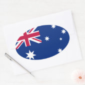 Sticker Ovale Drapeau australien (Enveloppe)