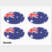 Sticker Ovale Drapeau australien (Feuille)