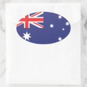 Sticker Ovale Drapeau australien (Sac)