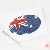 Sticker Ovale drapeau australien (Enveloppe)