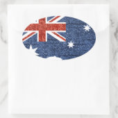 Sticker Ovale drapeau australien (Sac)