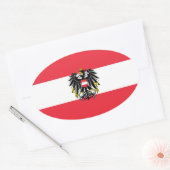 Sticker Ovale Drapeau Autriche (Enveloppe)