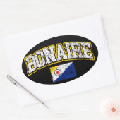 Sticker Ovale Drapeau Bonaire (Enveloppe)