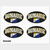 Sticker Ovale Drapeau Bonaire (Feuille)