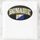 Sticker Ovale Drapeau Bonaire (Sac)