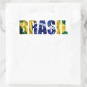 Sticker Ovale Drapeau Brasil (Sac)