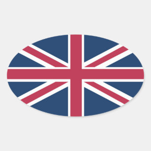 Sticker Ovale Drapeau britannique