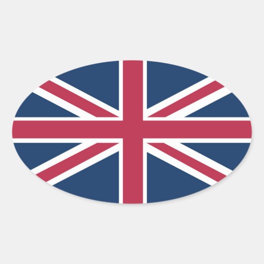 Sticker Ovale Drapeau britannique (Devant)
