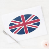 Sticker Ovale Drapeau britannique (Enveloppe)