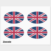 Sticker Ovale Drapeau britannique (Feuille)