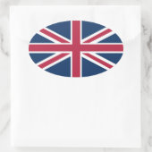 Sticker Ovale Drapeau britannique (Sac)