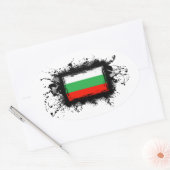 Sticker Ovale Drapeau Bulgarie (Enveloppe)