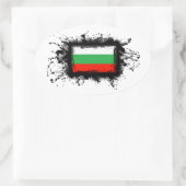 Sticker Ovale Drapeau Bulgarie (Sac)