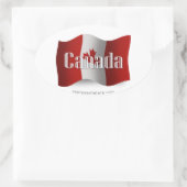 Sticker Ovale Drapeau canadien (Sac)