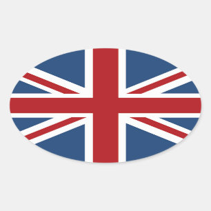 Sticker Ovale Drapeau classique Union Jack UK