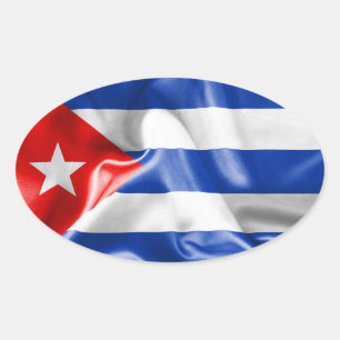 Sticker Ovale Drapeau Cuba