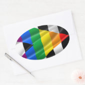 Sticker Ovale Drapeau d'allié(e) straight (Enveloppe)