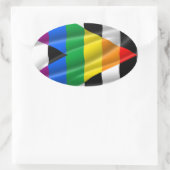 Sticker Ovale Drapeau d'allié(e) straight (Sac)