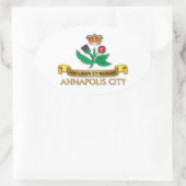 Sticker Ovale Drapeau d'Annapolis (Sac)