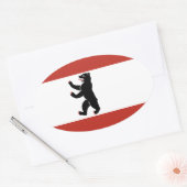 Sticker Ovale Drapeau de Berlin (Enveloppe)