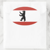 Sticker Ovale Drapeau de Berlin (Sac)