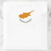 Sticker Ovale Drapeau de Chypre (Sac)