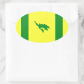 Sticker Ovale Drapeau de Culebra, Porto Rico (Sac)