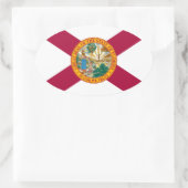 Sticker Ovale Drapeau de Floride (Sac)