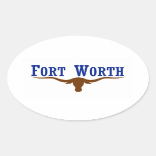 Sticker Ovale Drapeau de Fort Worth le Texas