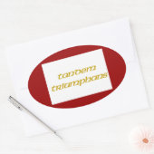 Sticker Ovale Drapeau de Jacobite 1745 (Enveloppe)