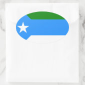 Sticker Ovale Drapeau de Jubaland, Somalie (Sac)