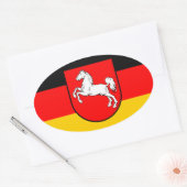 Sticker Ovale Drapeau de la Basse-Saxe (Enveloppe)