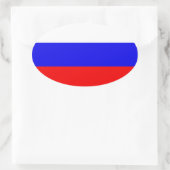 Sticker Ovale Drapeau de la Fédération de Russie (Sac)
