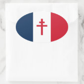 Sticker Ovale Drapeau de la France libre (Sac)