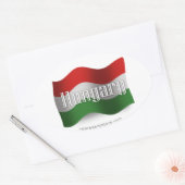 Sticker Ovale Drapeau de la Hongrie (Enveloppe)