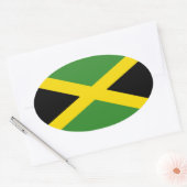 Sticker Ovale Drapeau de la Jamaïque (Enveloppe)