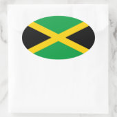 Sticker Ovale Drapeau de la Jamaïque (Sac)