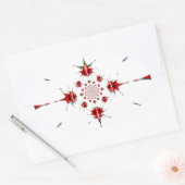 Sticker Ovale Drapeau de la République du Kenya du Bouclier Kale (Enveloppe)