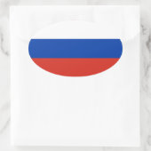 Sticker Ovale Drapeau de la Russie / Bleu blanc rouge (Sac)