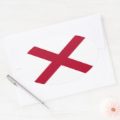 Sticker Ovale Drapeau de l'Alabama (Enveloppe)