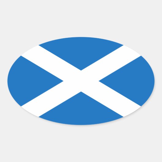 Sticker Ovale Drapeau de l'Ecosse - Bratach na h-Alba (Devant)