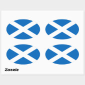 Sticker Ovale Drapeau de l'Ecosse - Bratach na h-Alba (Feuille)