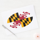 Sticker Ovale Drapeau de l'État du Maryland (Enveloppe)