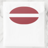 Sticker ovale Drapeau de Lettonie (Sac)
